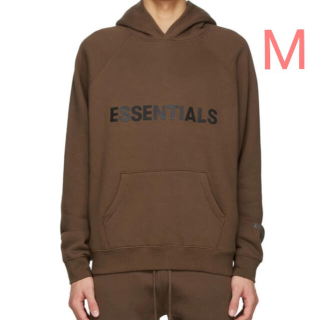 Essentials Exclusive Brown Logo Hoodie M