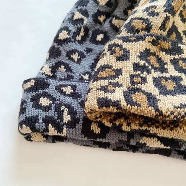 leopard beanie キッズ/ベビー/マタニティのこども用ファッション小物(帽子)の商品写真