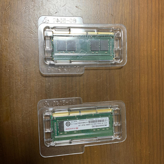 Transcend(トランセンド)のノートパソコン用　Transcend 8GB JM DDR4 2666 ✖️2 スマホ/家電/カメラのPC/タブレット(PCパーツ)の商品写真