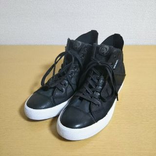 ディーゼル(DIESEL)のDIESEL ハイカット レザー スニーカー 26.5cm(スニーカー)