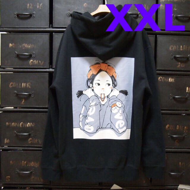 over print pop art hoodie パーカー　フーディ XXLのサムネイル