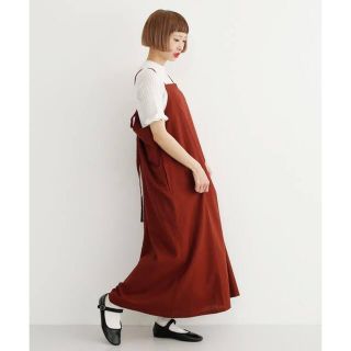 メルロー(merlot)のリネンミックスバックリボンキャミワンピース(ロングワンピース/マキシワンピース)