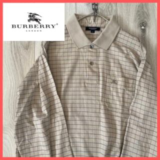 バーバリー(BURBERRY)のくまくま様専用バーバリーBurberryロンドン　チェック柄　長袖ポロシャツ(ポロシャツ)