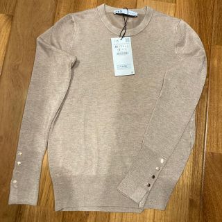 ザラ(ZARA)の値下げ☆新品・未使用☆ ZARA ベーシック 長袖 セーター ミンク ザラ(ニット/セーター)