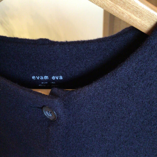 evam eva(エヴァムエヴァ)のevam eva  プレスウール　コート レディースのジャケット/アウター(ロングコート)の商品写真