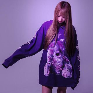 ミルクボーイ くま メンズのTシャツ・カットソー(長袖)の通販 34点 同時購入品 ラス1❤新品未使用♡トラバストーキョー♡フロントクマVネックビッグTシャツ♡白 Tシャツ/カットソー(半袖/袖なし)
