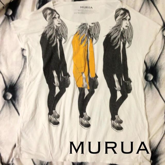 MURUA(ムルーア)のMURUA♡フロッキーアートTシャツ レディースのトップス(Tシャツ(半袖/袖なし))の商品写真