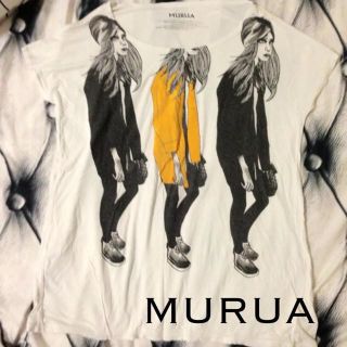 ムルーア(MURUA)のMURUA♡フロッキーアートTシャツ(Tシャツ(半袖/袖なし))