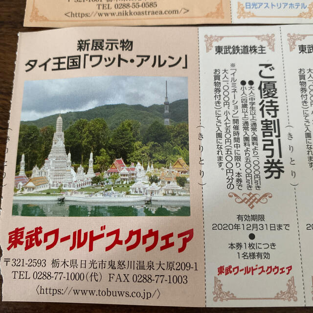 日光東武ワールドスクウェア割引セット チケットの施設利用券(遊園地/テーマパーク)の商品写真