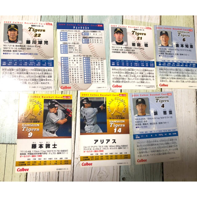 プロ野球チップス　阪神　7枚 エンタメ/ホビーのタレントグッズ(スポーツ選手)の商品写真