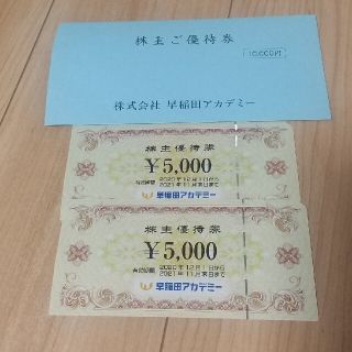 早稲田アカデミー　株主優待　１００００円分(その他)