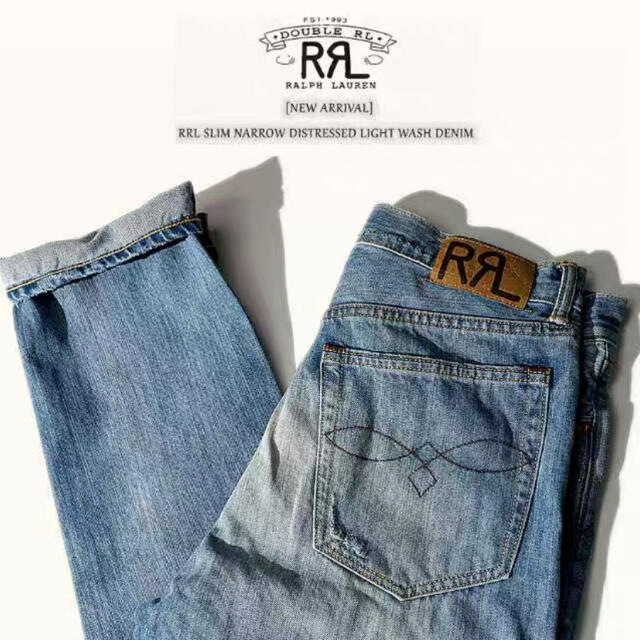 RRL - RRL slim narrow distressed jean サイズ32の通販 by ヨウイチ's shop｜ダブルアールエルならラクマ