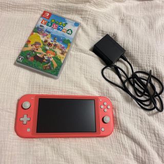 ニンテンドースイッチ(Nintendo Switch)のNINTENDO SWITCH LITE コーラル ＋ あつまれどうぶつの森(家庭用ゲーム機本体)