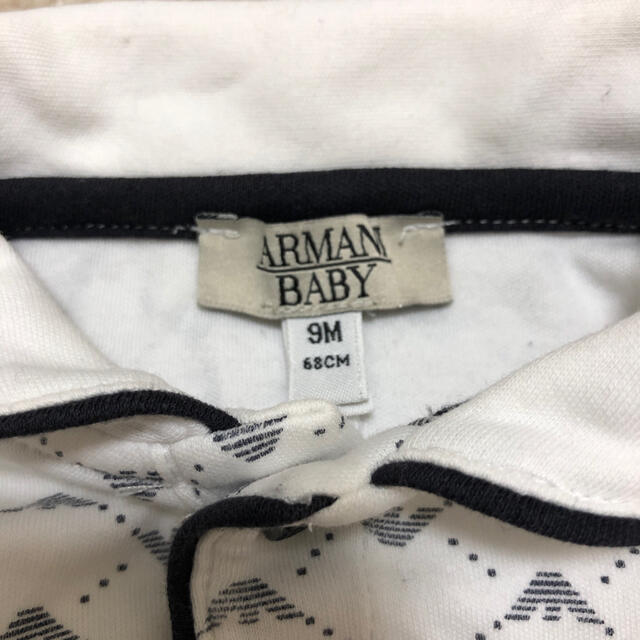 ARMANI JUNIOR(アルマーニ ジュニア)のARMANI BABY アルマーニ　ベビー　足付き　カバーオール　帽子　セット　 キッズ/ベビー/マタニティのベビー服(~85cm)(カバーオール)の商品写真