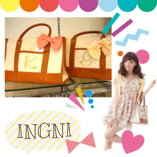 INGNI(イング)のINGNI イニシャルトートバッグ レディースのバッグ(トートバッグ)の商品写真