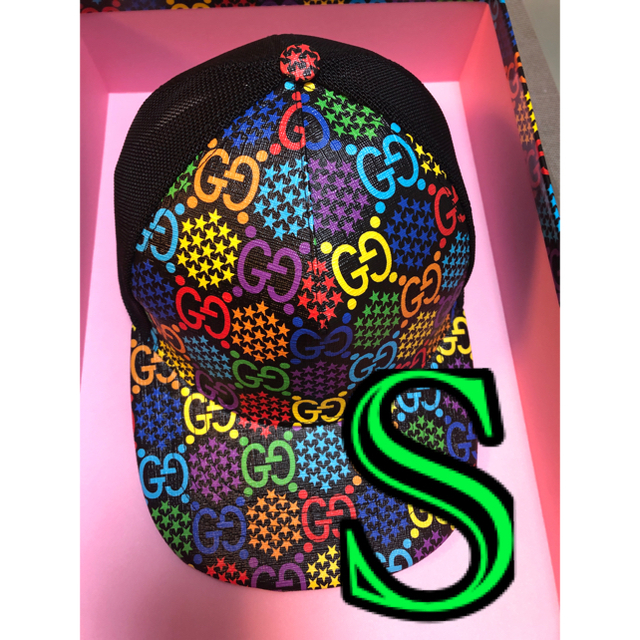 Gucci(グッチ)の【GUCCI】帽子　キャップ　サイケデリック　Sサイズ レディースの帽子(キャップ)の商品写真