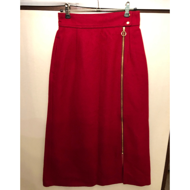 WILLSELECTION(ウィルセレクション)のウィルセレクション ウールスカート レッド レディースのスカート(ひざ丈スカート)の商品写真