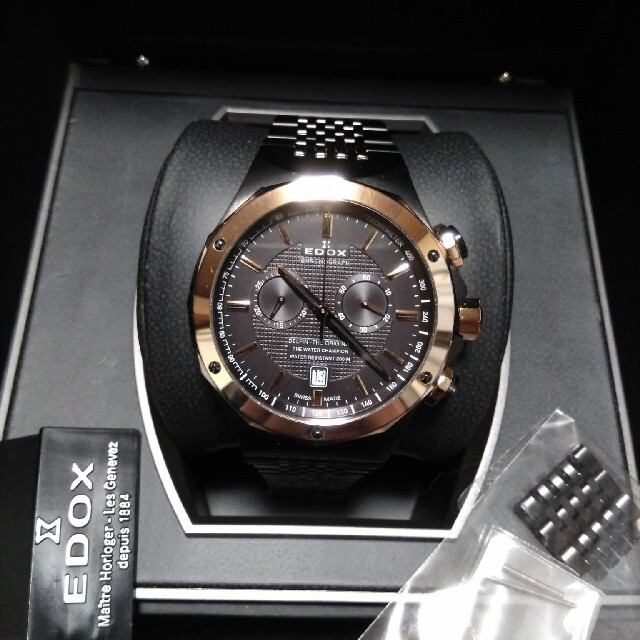 エドックス 美品 エドックス デルフィン クロノグラフ EDOX | www