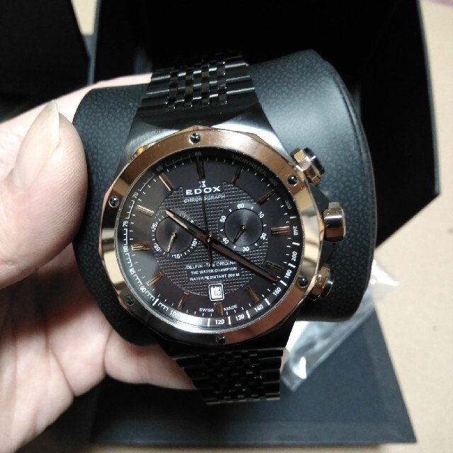 エドックス　美品　エドックス デルフィン クロノグラフ EDOX