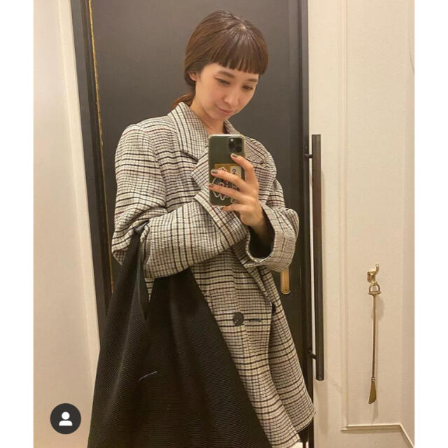 moussy(マウジー)の新作をお安く♡moussy CHECK MIDDLE ジャケット♡グレー レディースのジャケット/アウター(テーラードジャケット)の商品写真