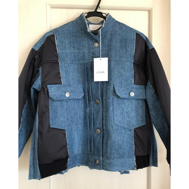ezumi バックプリーツデニムジャケットの通販 by m's shop|ラクマ
