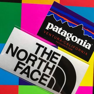 パタゴニア(patagonia)の★補強あり★新品未使用　ノースフェイス&パタゴニア　切り文字　黒&フィッツロイ柄(その他)