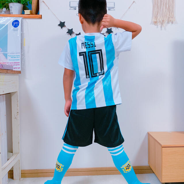 110cm 新作 アルゼンチン代表 子供サッカーユニフォームセット オープニング 大放出セール アルゼンチン代表