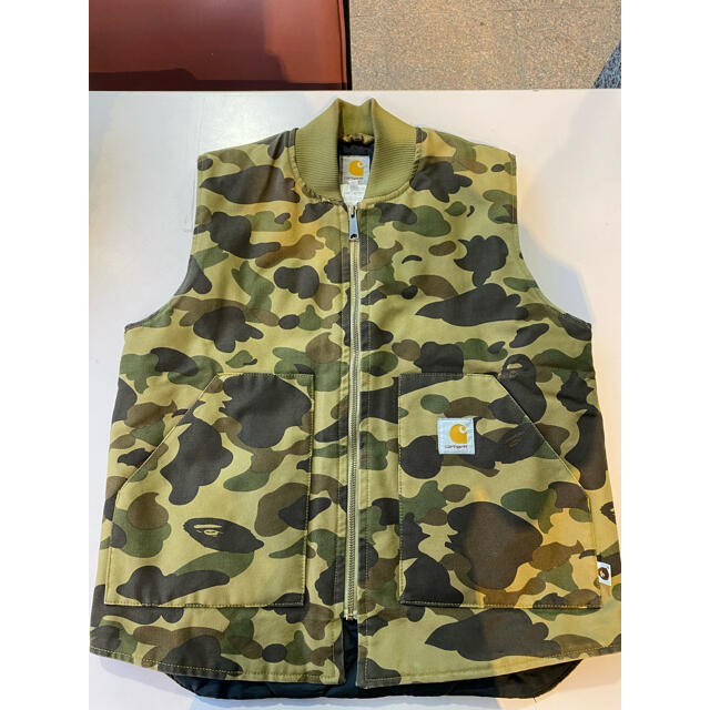 APE × Carhartt ベスト 緑M カーハート