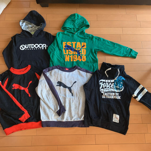 PUMA(プーマ)のパーカー　トレーナー　140 5枚まとめて キッズ/ベビー/マタニティのキッズ服男の子用(90cm~)(その他)の商品写真