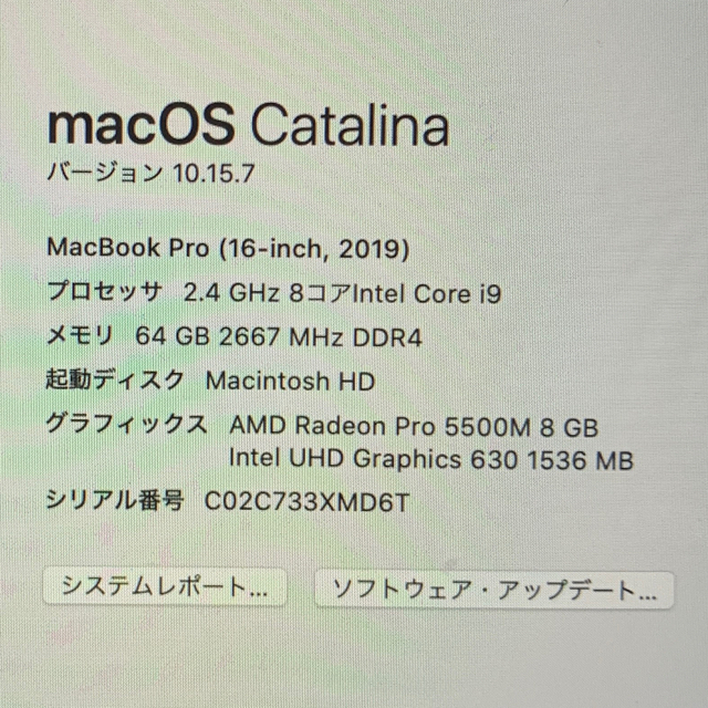 Apple(アップル)の【超美品】MacBook Pro16インチ 64GB 1TB  スマホ/家電/カメラのPC/タブレット(ノートPC)の商品写真