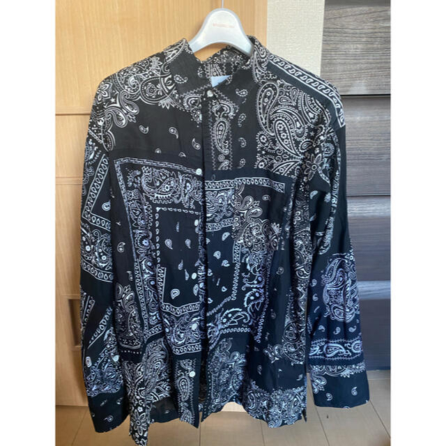 MIYAGI HIDETAKA bandanna shirt BLACK