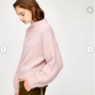 マウジー(moussy)のMOUSSY ボトルネックシャギーニット(ニット/セーター)