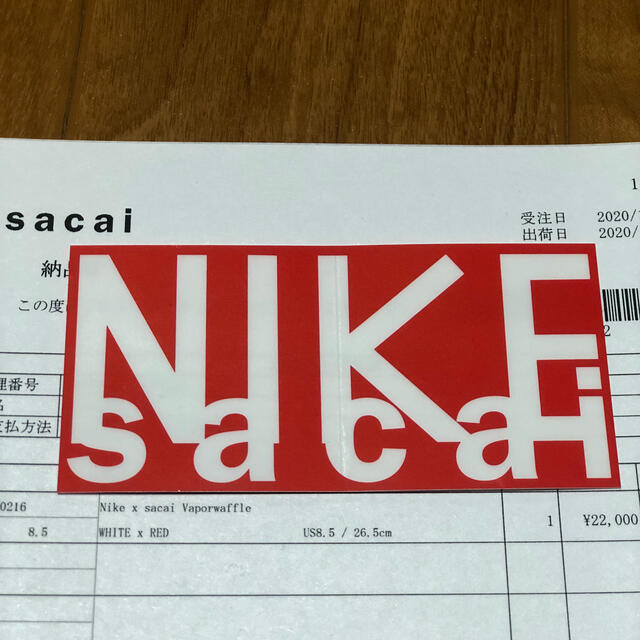 sacai(サカイ)の26.5cm NIKE VAPORWAFFLE SACAI メンズの靴/シューズ(スニーカー)の商品写真