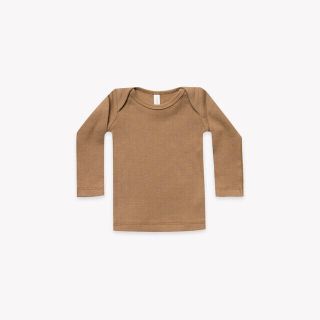 キャラメルベビー&チャイルド(Caramel baby&child )のQuincymae リブ長袖トップス copper クインシーメイ 2-3y(Tシャツ/カットソー)