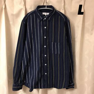 ザショップティーケー(THE SHOP TK)の【美品】THE SHOP TK ストライプ柄 長袖シャツ L(シャツ)