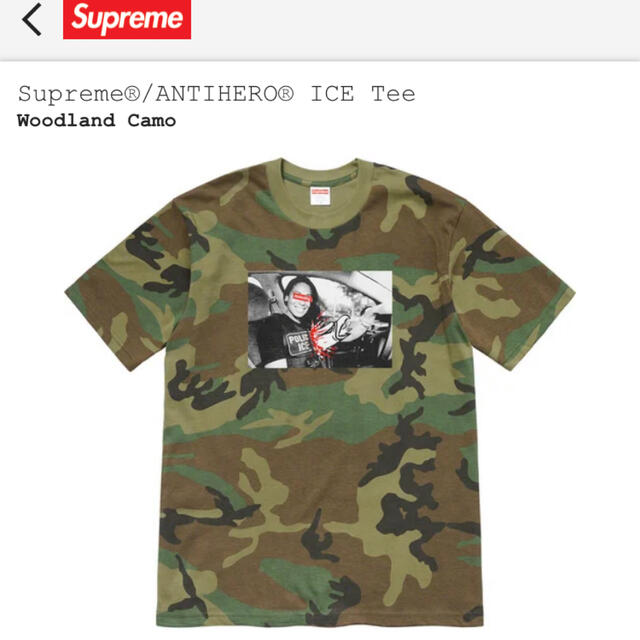 Supreme ANTIHERO ICE Tee カモS