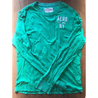 エアロポステール(AEROPOSTALE)のエアロポステール　Lサイズ　長袖　カットソー　グリーン　AEROPOSTALE(Tシャツ/カットソー(七分/長袖))