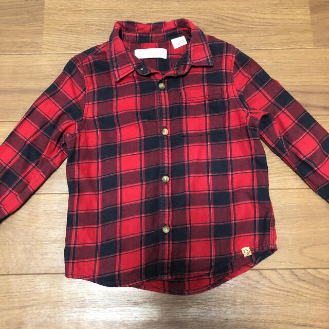 ZARA KIDS(ザラキッズ)のZARAベビー　チェックシャツ2点セット キッズ/ベビー/マタニティのベビー服(~85cm)(シャツ/カットソー)の商品写真