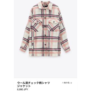 ザラ(ZARA)のZARA / ウールチェック柄シャツジャケット(テーラードジャケット)