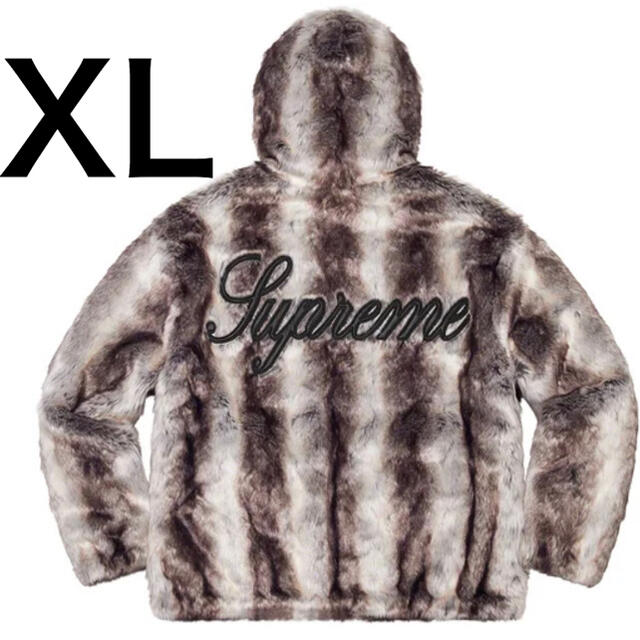 レディースFaux Fur Reversible Hooded Jacket Black