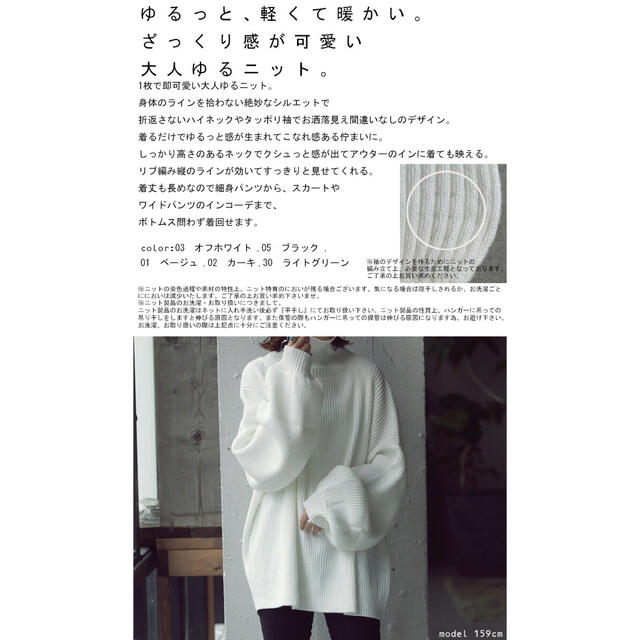 antiqua(アンティカ)の【出品は12/4まで】大人ゆるニット ニット レディース トップス 長袖 秋冬 レディースのトップス(ニット/セーター)の商品写真