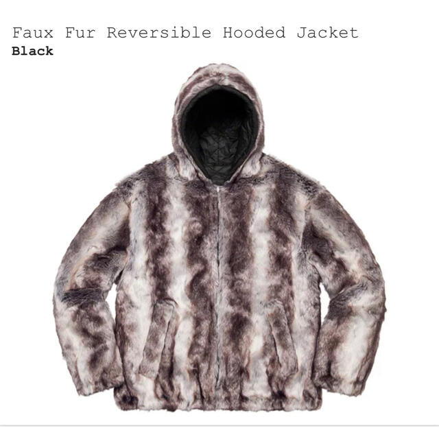 Faux Fur Reversible Hooded JacketIceBlueサイズ