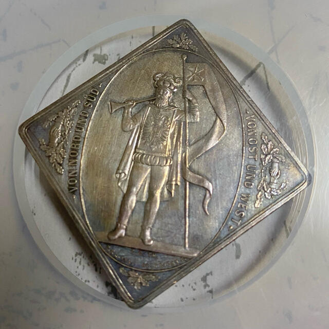 1PelzerNGC鑑定済み 1884年 ドイツ ライプツィヒ シルバークリッペ射撃メダル