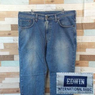 エドウィン(EDWIN)の【EDWIN】 美品 エドウィン 大きいサイズ ブルーストレートデニム ジーンズ(デニム/ジーンズ)