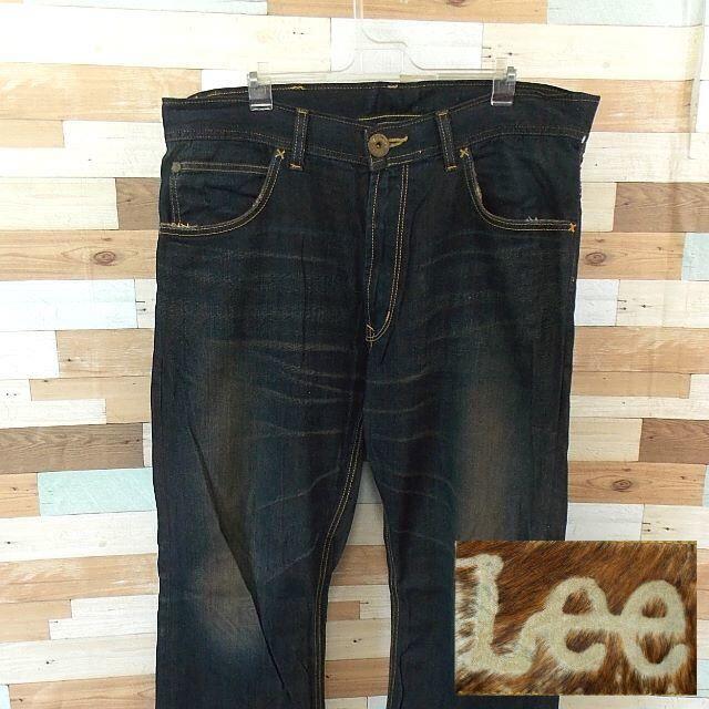 Lee(リー)の【Lee】 美品 リー ブラックジーンズ デニム 大きいサイズ 日本製 36 メンズのパンツ(デニム/ジーンズ)の商品写真