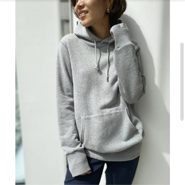 L'Appartement DEUXIEME CLASSE(アパルトモンドゥーズィエムクラス)の【LOOPWHEELER x LOWERCASE】Sweat Parka/グレー レディースのトップス(パーカー)の商品写真