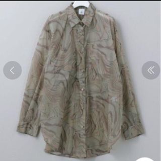 ビューティアンドユースユナイテッドアローズ(BEAUTY&YOUTH UNITED ARROWS)の6 roku SUKE MARBLE PRINT SHIRT 美品(シャツ/ブラウス(長袖/七分))