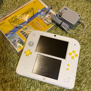 ニンテンドー2DS(ニンテンドー2DS)のニンテンドー2DS　スーパーマリオパック【ホワイト×イエロー】 ゲーム機本体](携帯用ゲーム機本体)