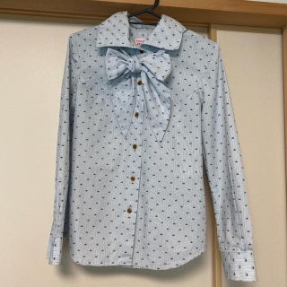 Vivienne Westwood シャツブラウス オーブ 水色 M*AC927