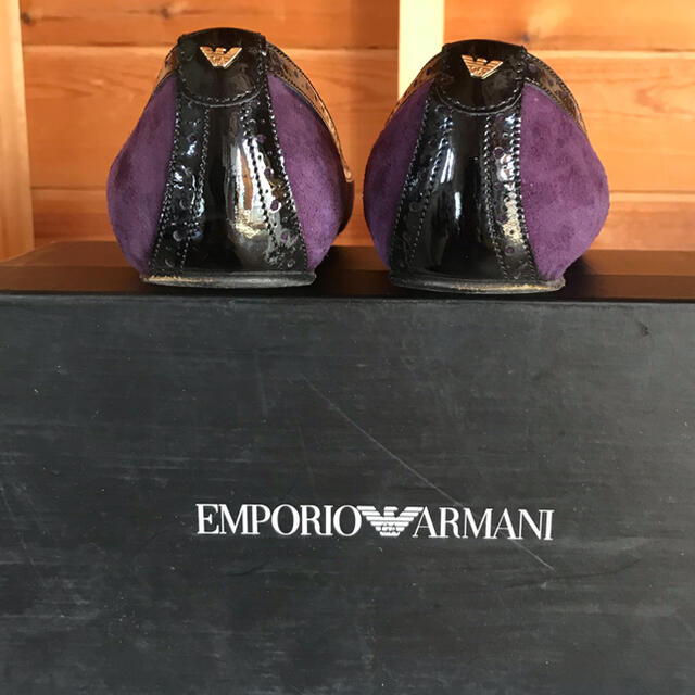 Emporio Armani(エンポリオアルマーニ)のエンポリオアルマーニパープルバレーシューズ レディースの靴/シューズ(バレエシューズ)の商品写真